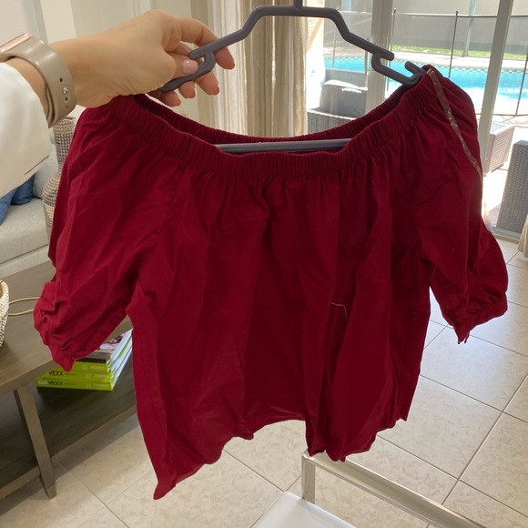 Red strapless top - Picture 2 of 3